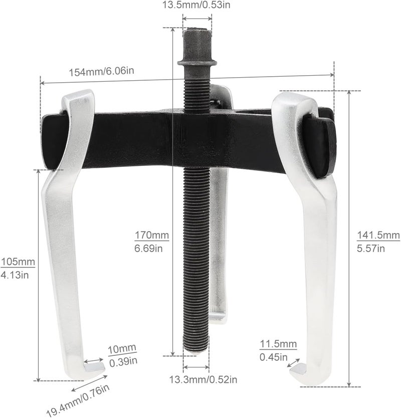 ChgImposs 6" 2 Jaw 3 Jaw Gear Puller, Adjustable Bearing Puller, Reversible Removal Tool for Internal External Pulling, Puller Tool for Removal of Pulleys Flywheels Bearings Gears - Image 2
